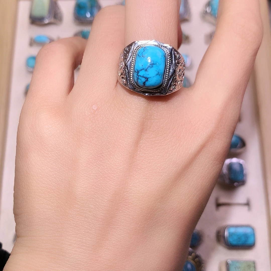 绿松石银S925镶嵌颈饰