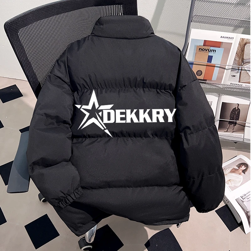Dekkry潮牌美式高级感青少年加厚立领冬季棉袄棉服男女款拉链外套