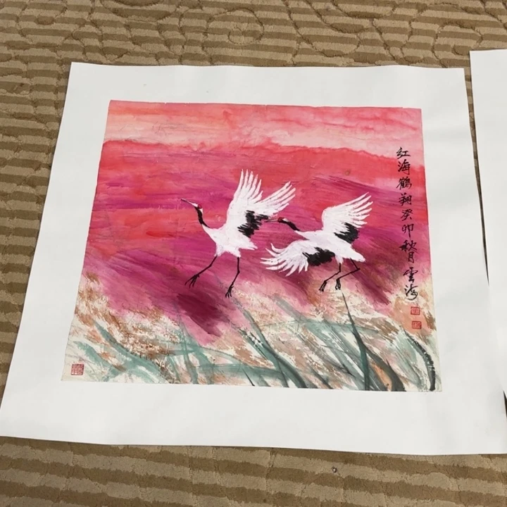 无***子国画花鸟等图案和造型各