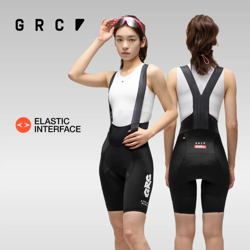 GRC桀骜无尽春夏马年限定×我不是胖虎公路自行车骑行背带短裤女
