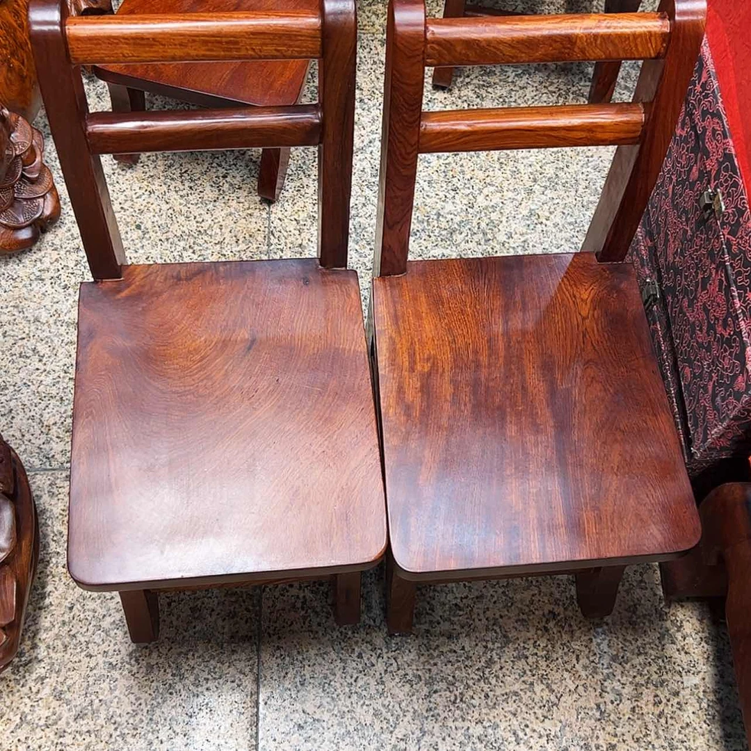 【闪购商品】大果紫檀（缅甸花梨）鱼2张独板靠背