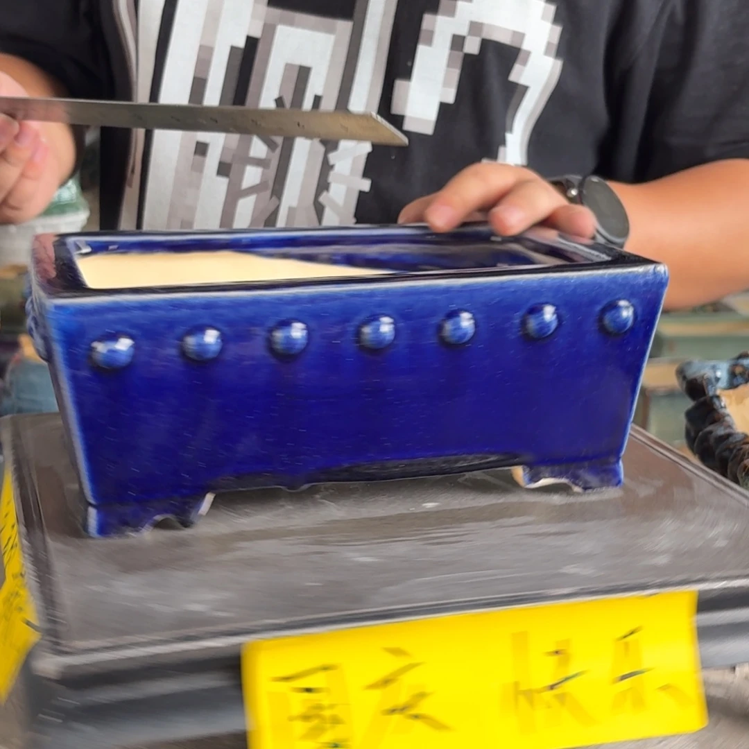 。一风堂石湾花盆 盆口收缩 内21^1^7