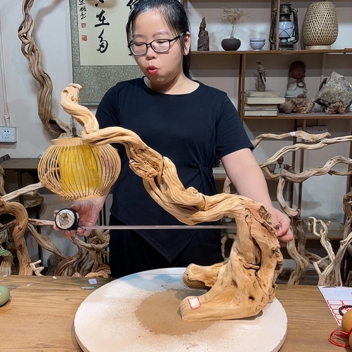 香榧木杜鹃根根艺摆件6