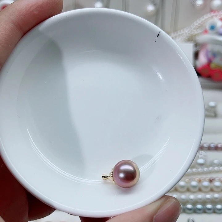 银S925镶嵌淡水珍珠耳饰