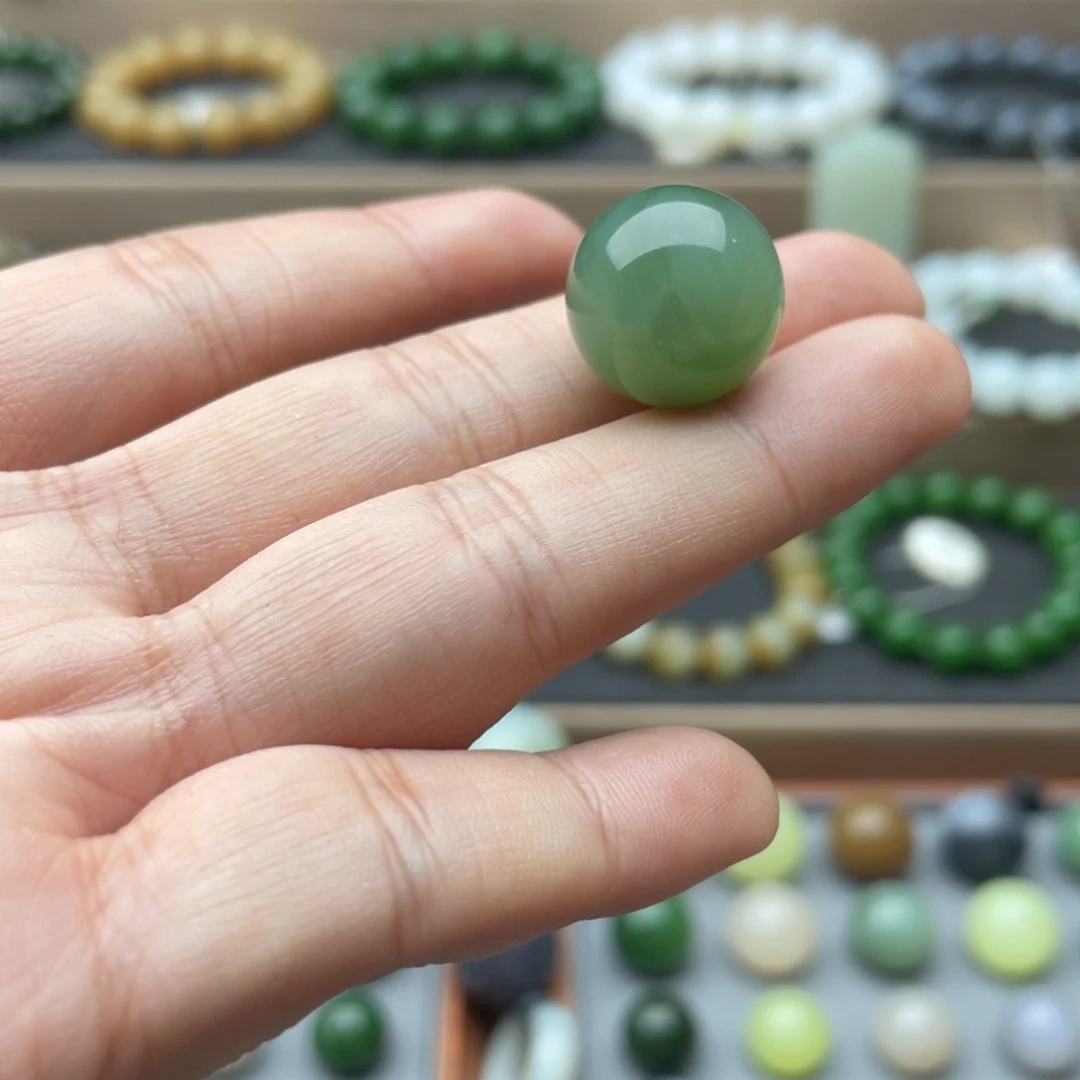 和田玉未镶嵌手链16碧玉