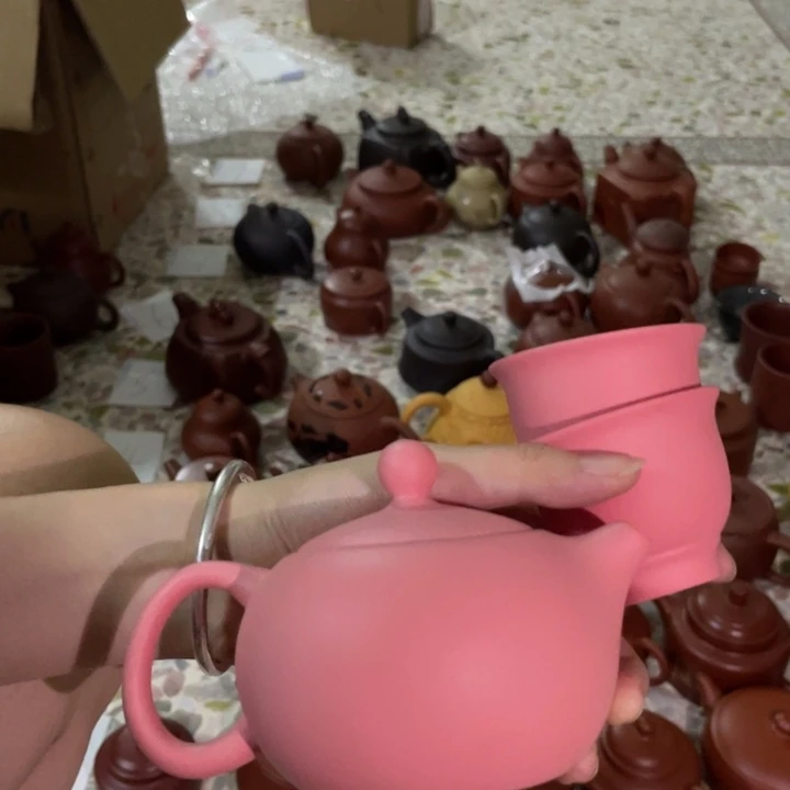 秋***凡茶壶紫砂茶壶紫砂壶粉色160毫升包邮