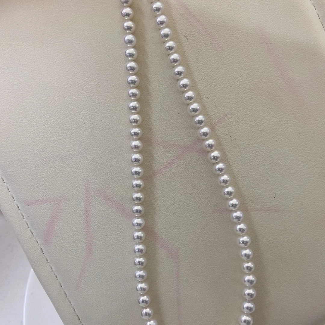 项链银S925镶嵌淡水珍珠