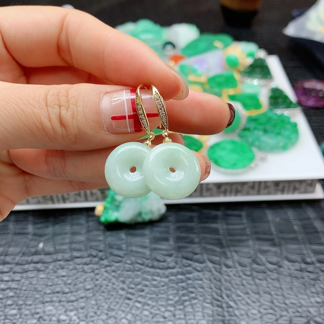 【闪购商品】翡翠耳饰未镶嵌，