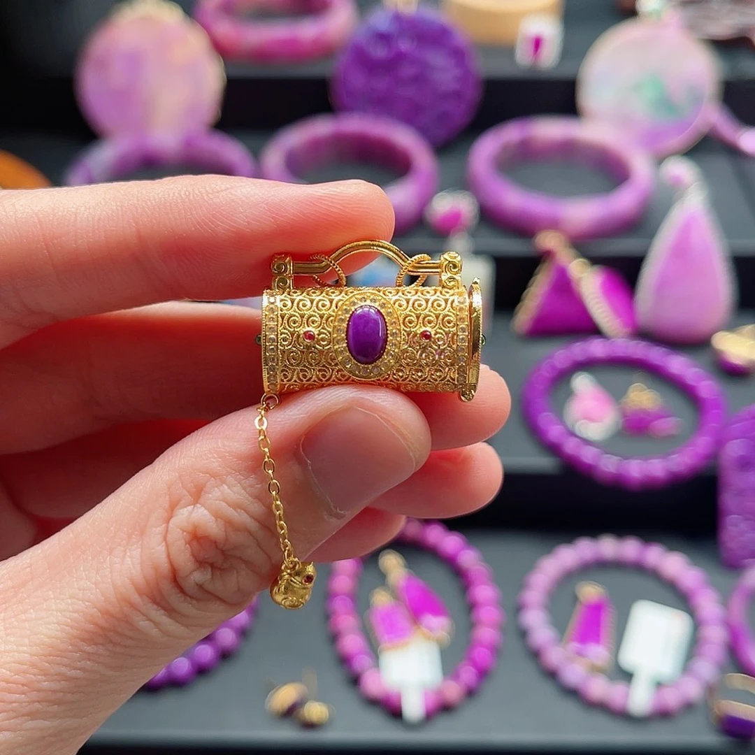 苏纪石（舒俱来）吊坠银S925镀金镶嵌幸***婍