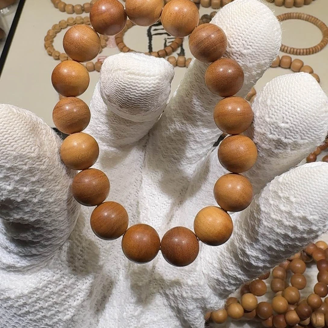 檀香木手串/手链焦糖奶甜1.2纹路不规整