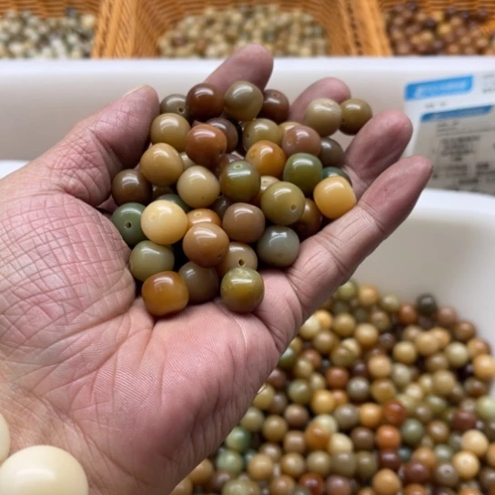 吊坠白玉菩提精品12-11糖果桶珠60颗