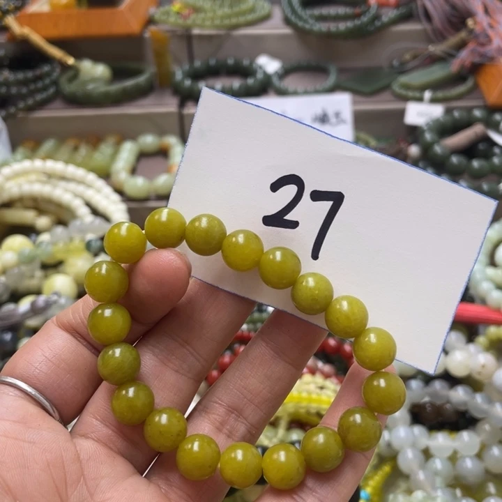 未镶嵌蛇纹石玉手链