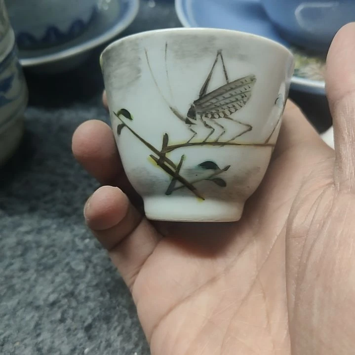 摆件坤*阁景德镇陶瓷粉彩茶杯