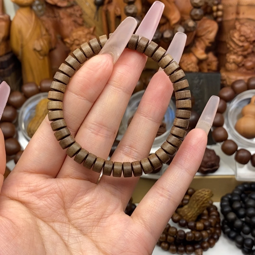 财***）檀香木手串/手链迈索尔老山檀香0407药片奶香