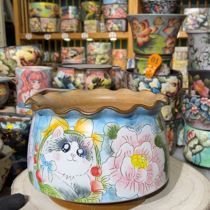 红陶景德镇艺术手绘作品