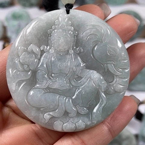 翡翠颈饰未镶嵌普贤菩萨福利