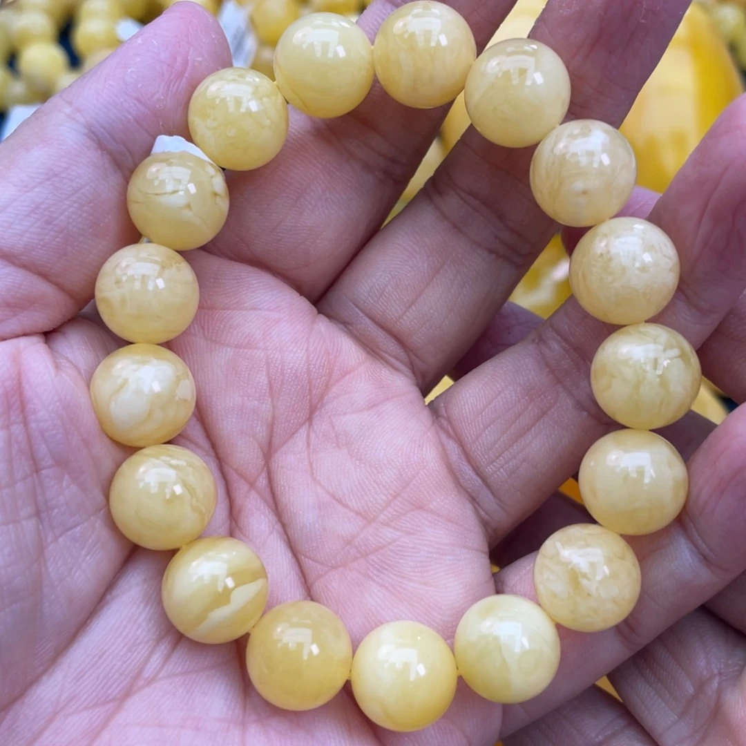 琥珀裸石未镶嵌琥珀蜜蜡12m m