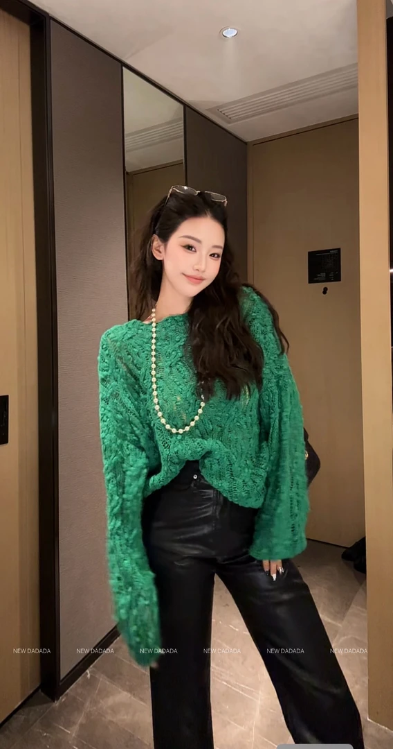 利达 NEW DADADA 时尚气质显瘦百搭休闲修身毛织女款上衣CPM1694