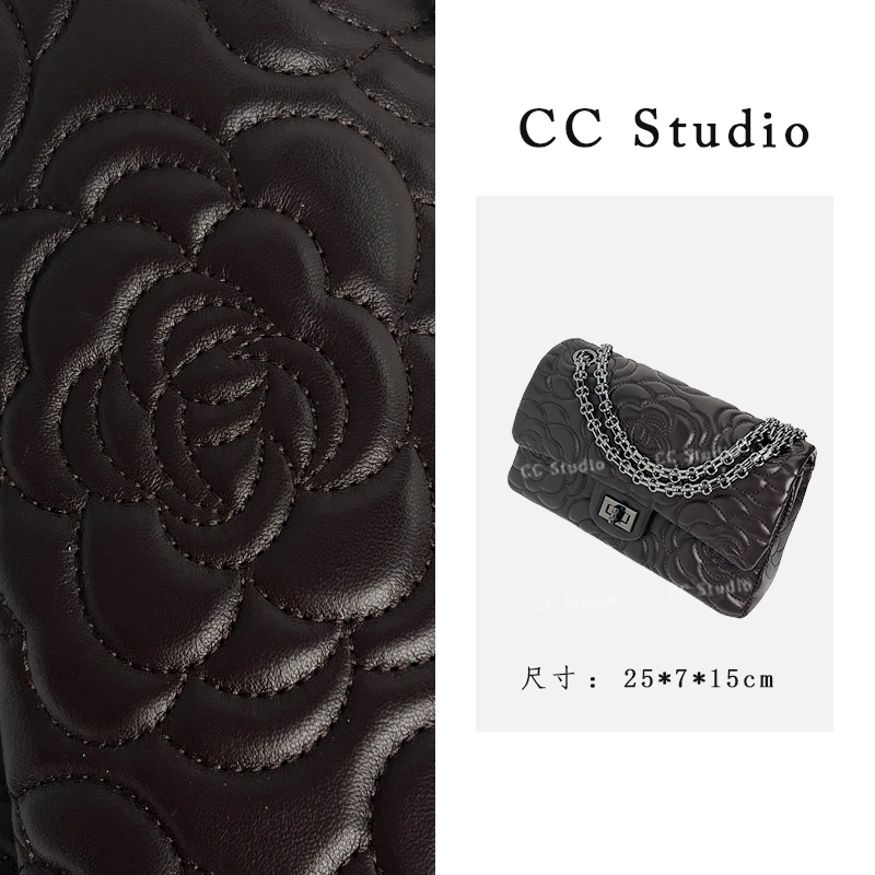 【尚恩CC】ZT-D7017-山茶咖-RAIN.CUN轻奢小众时尚女士包25*15*7