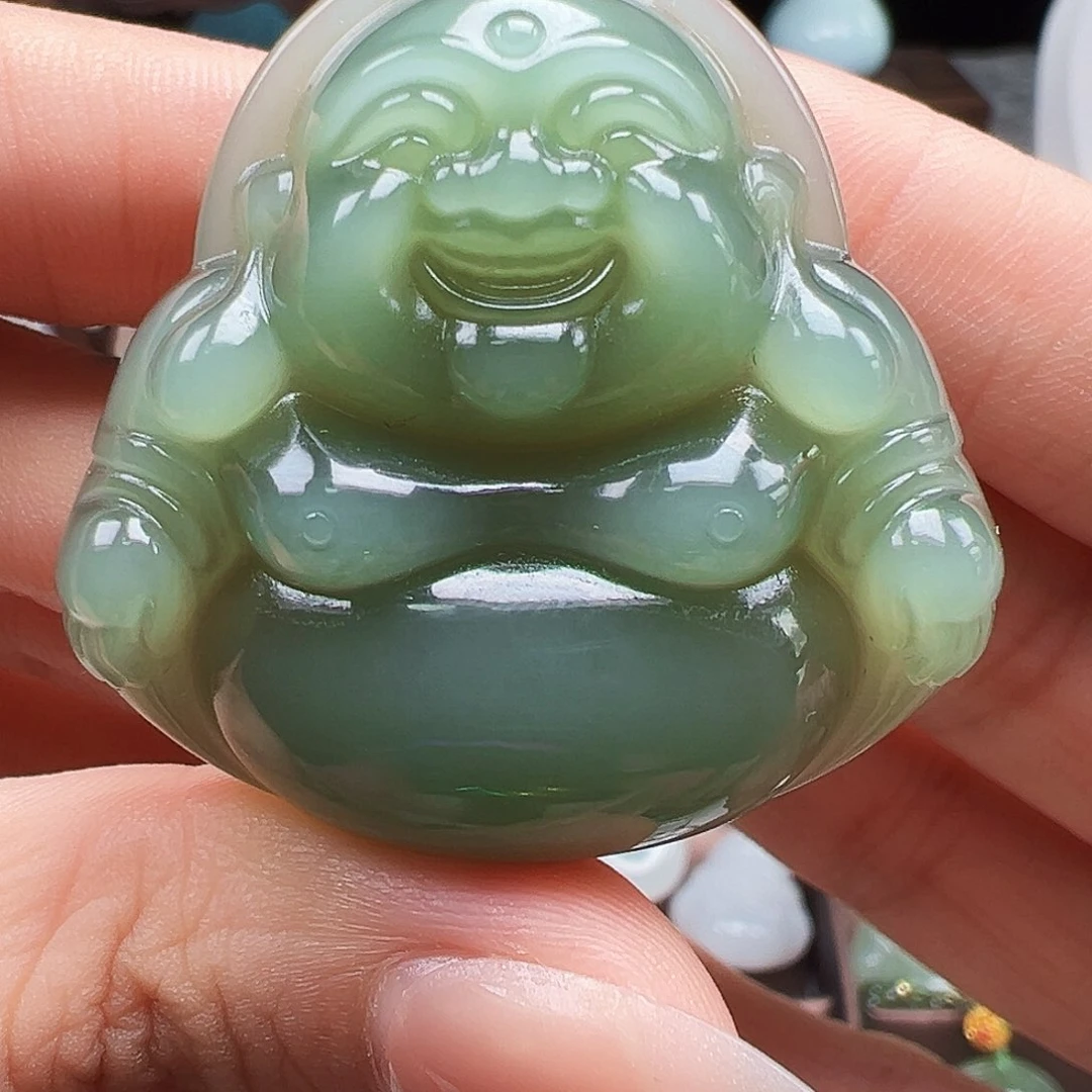 吊坠(赠链)足金镶嵌和田玉