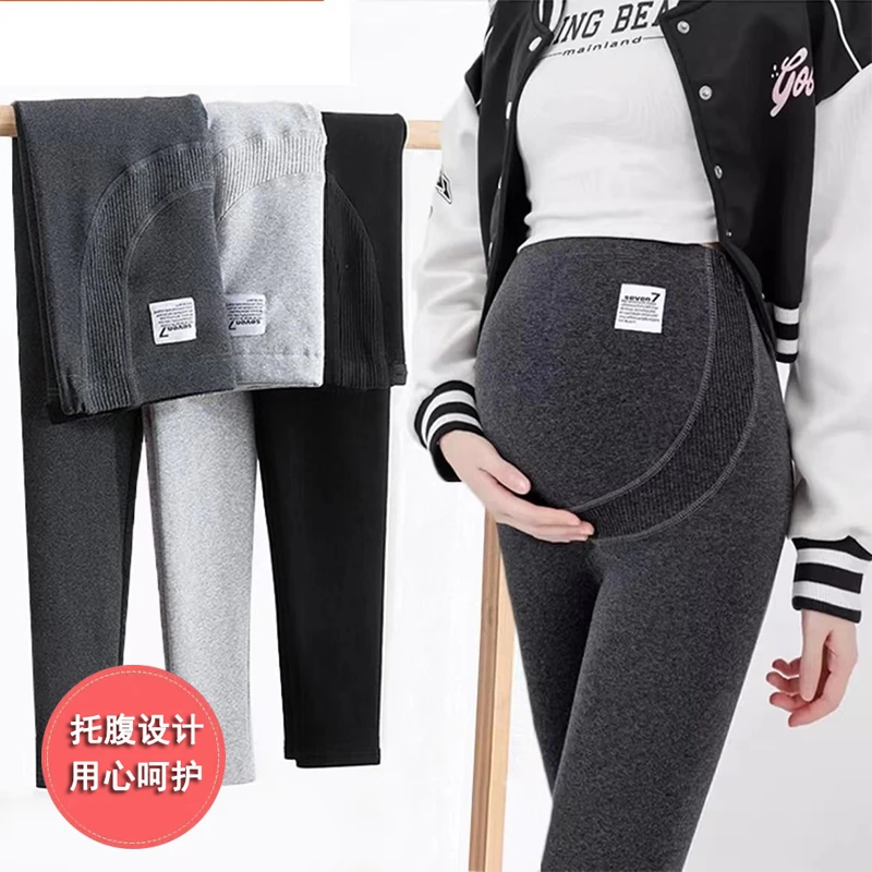 春秋外穿孕妇托腹裤秋季大码高腰显瘦打底裤九分小个子百搭孕妇装