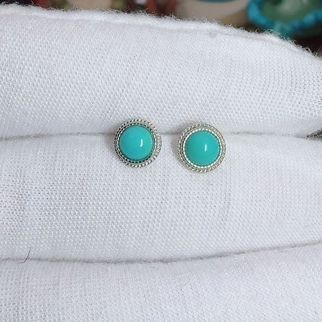 绿松石银S925镶嵌珠宝奇石