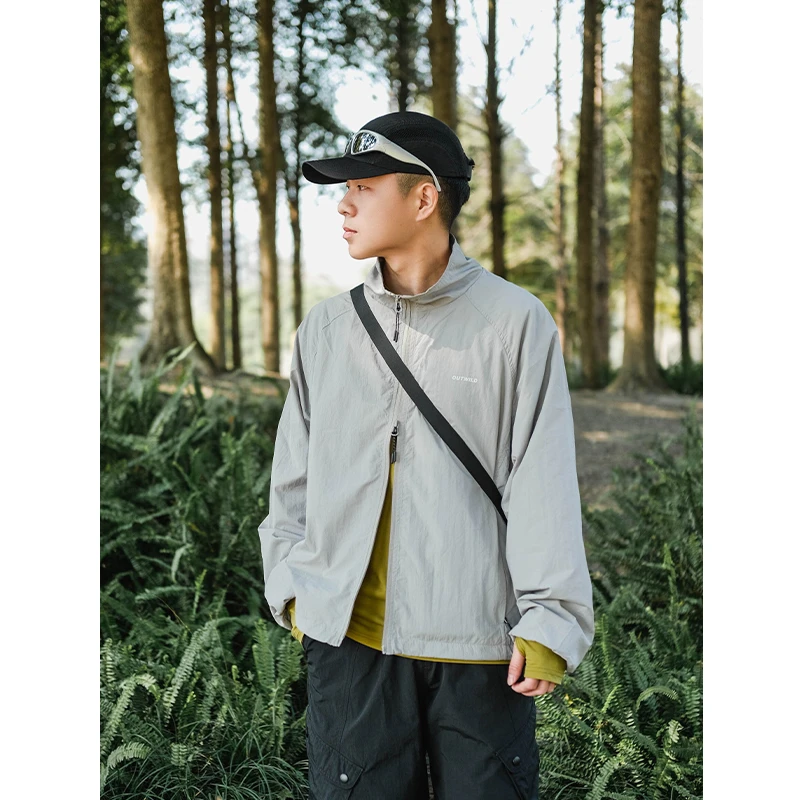 【男女同款/短款】春夏轻户外后背网眼开合透气风壳 运动夹克外套