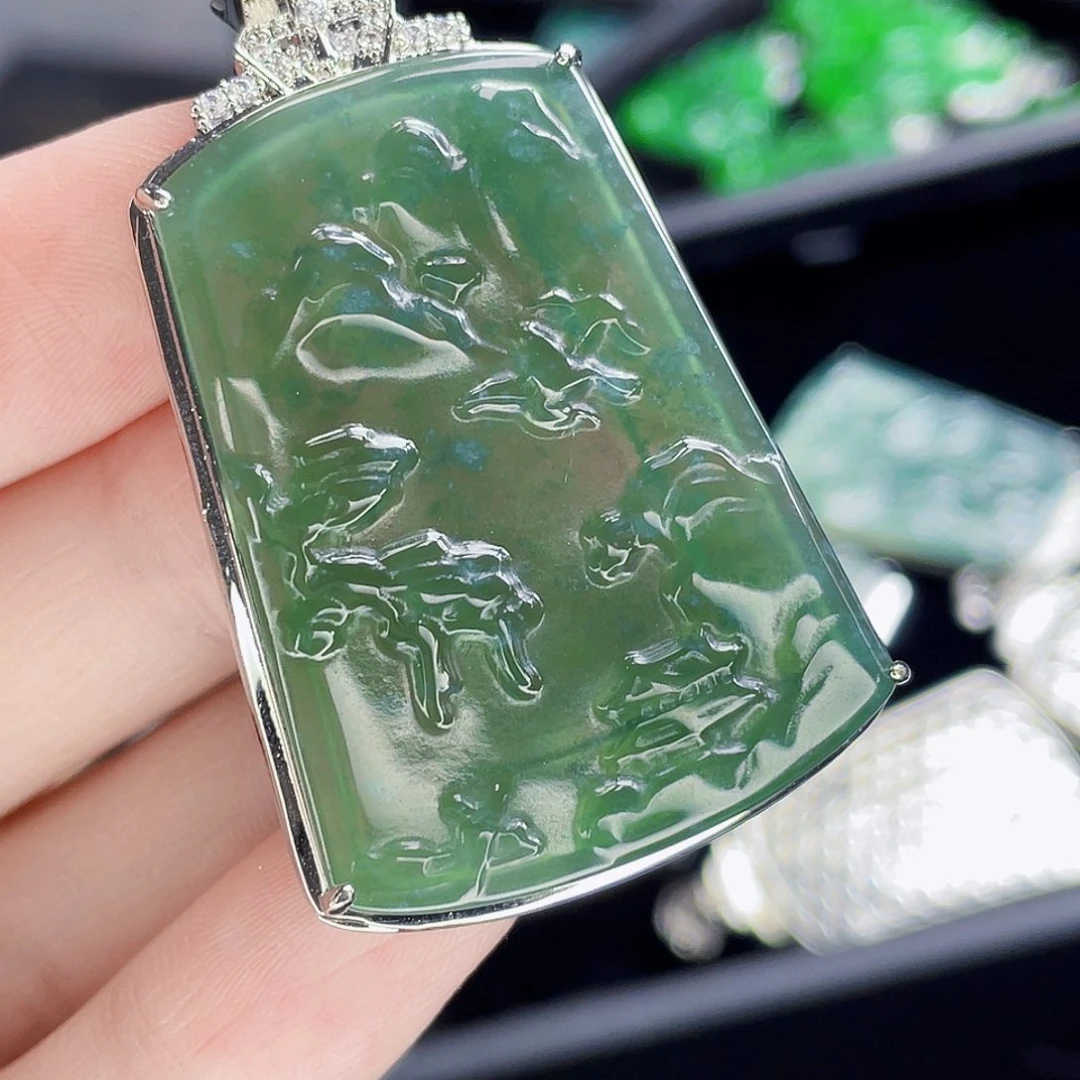 翡翠未镶嵌吊坠(不含链)