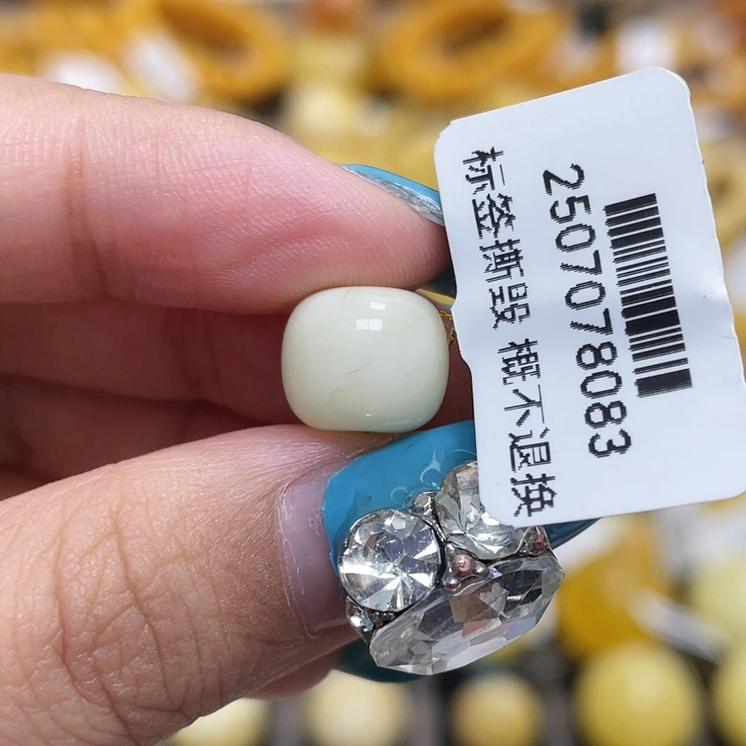 蜜蜡未镶嵌珠宝奇石10.0mm瓷白老型