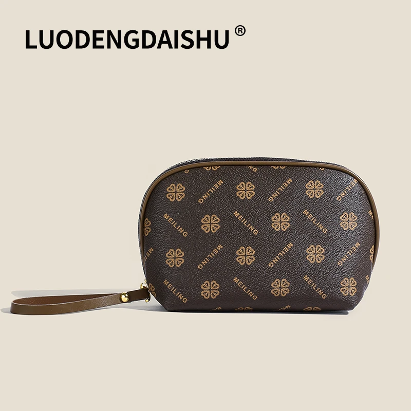 百搭单肩化妆包315棕色 长23高14