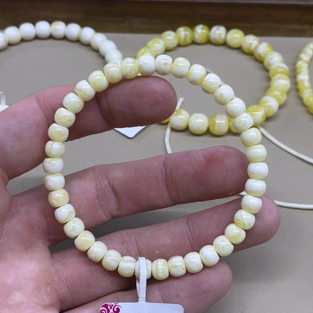 琥珀未镶嵌手链蜜蜡精工老型手串
