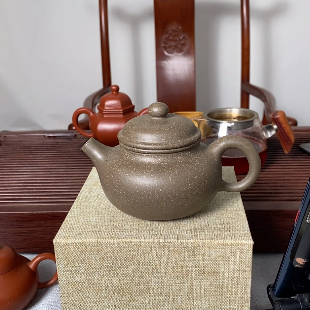 茶壶紫砂青灰泥 容天壶