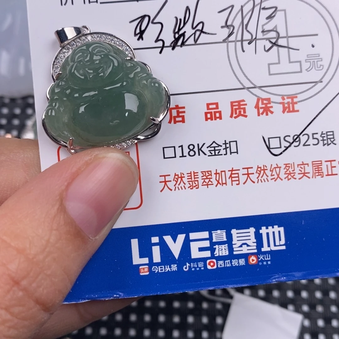 翡翠银S925镶嵌颈饰