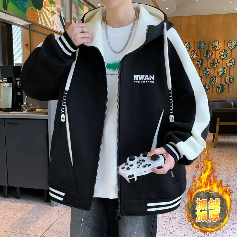 男士外套春秋季2025新款青少年学生宽松帅气休闲夹克上衣服褂子潮