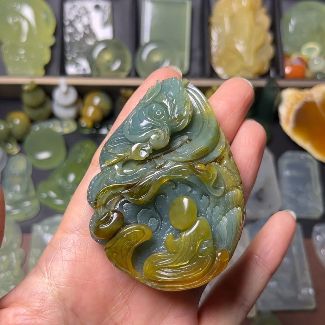 蛇纹石玉未镶嵌吊坠(不含链)