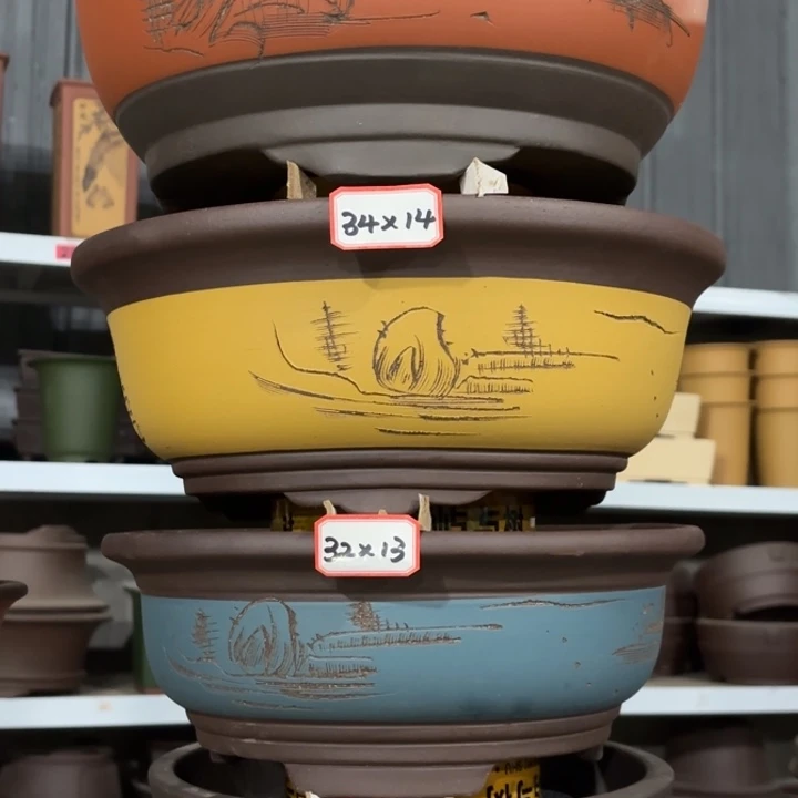 紫砂花盆100-4。