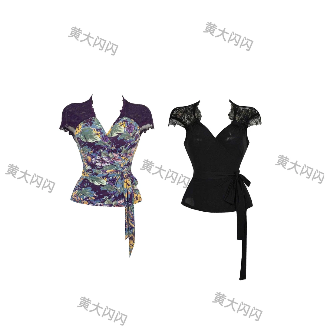 【黄大闪闪原创】新款女人味定制纯欲风性感上衣两穿SSQ2241