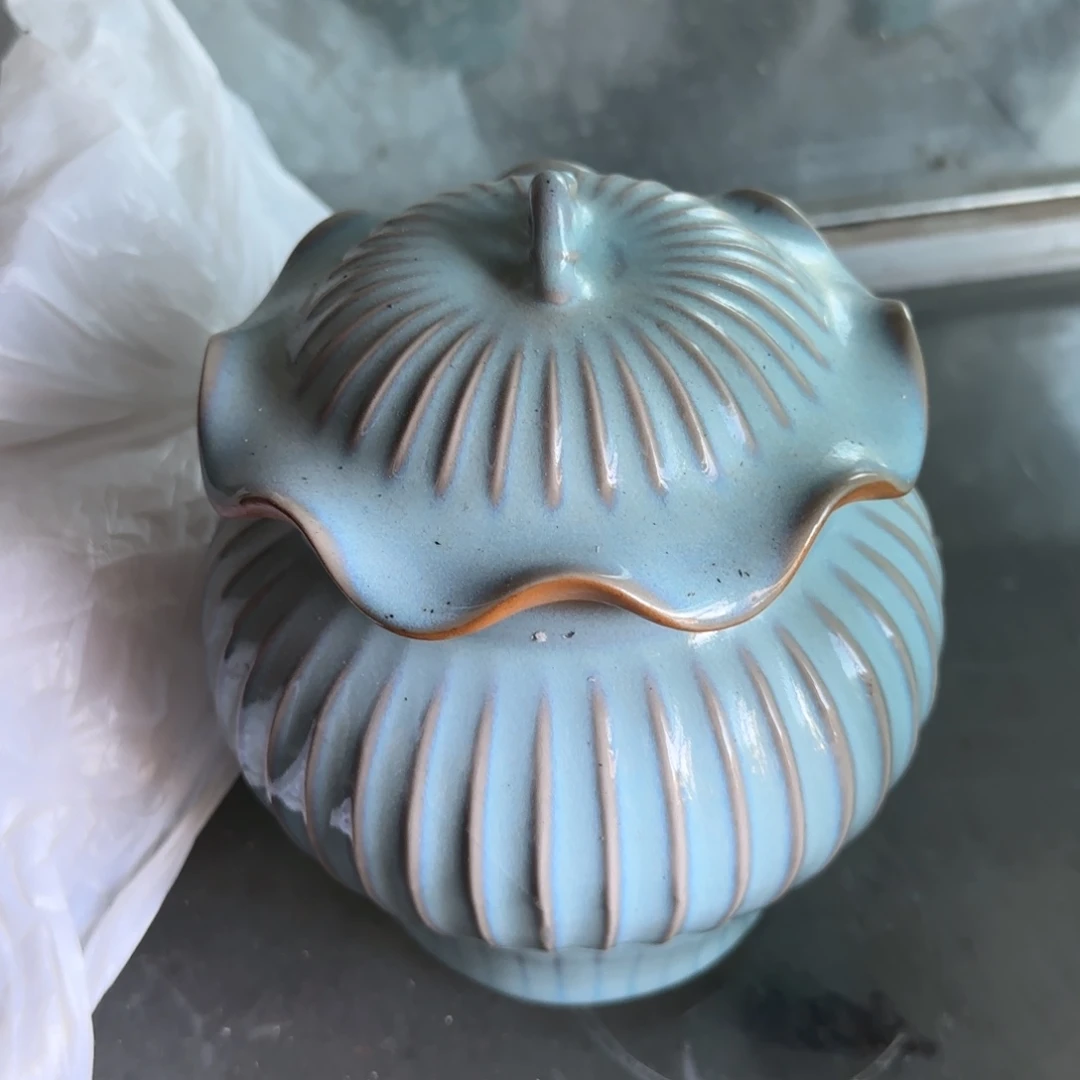 摆件瓷郑家钧窑摆件微