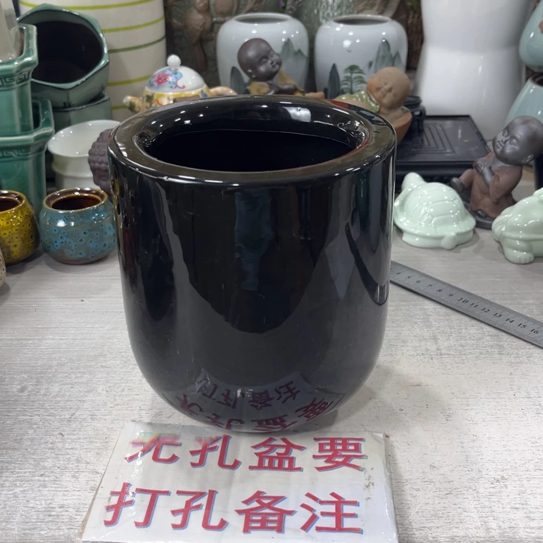 陶瓷绿植多肉微瑕花盆口径12*18