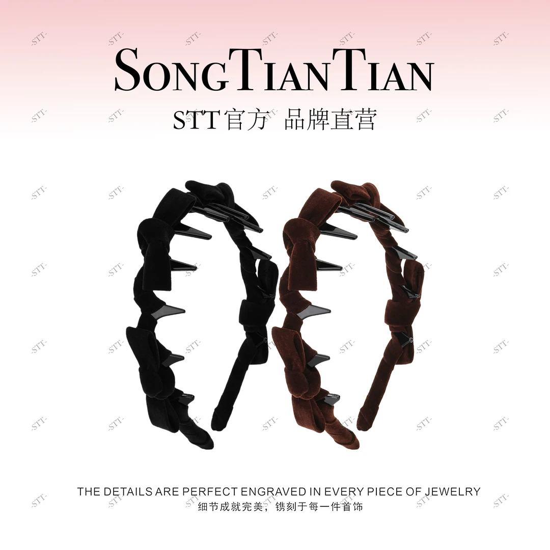 【STT】韩系暖糖蝴蝶结高颅顶齿梳发箍096-016 096-017 096-018