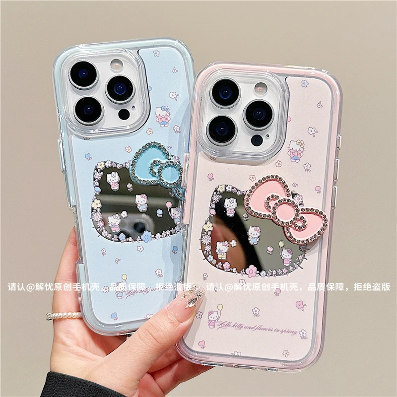 炫彩镜面适用苹果16/iPhone/华为手机壳防摔15promax爆款pura70潮