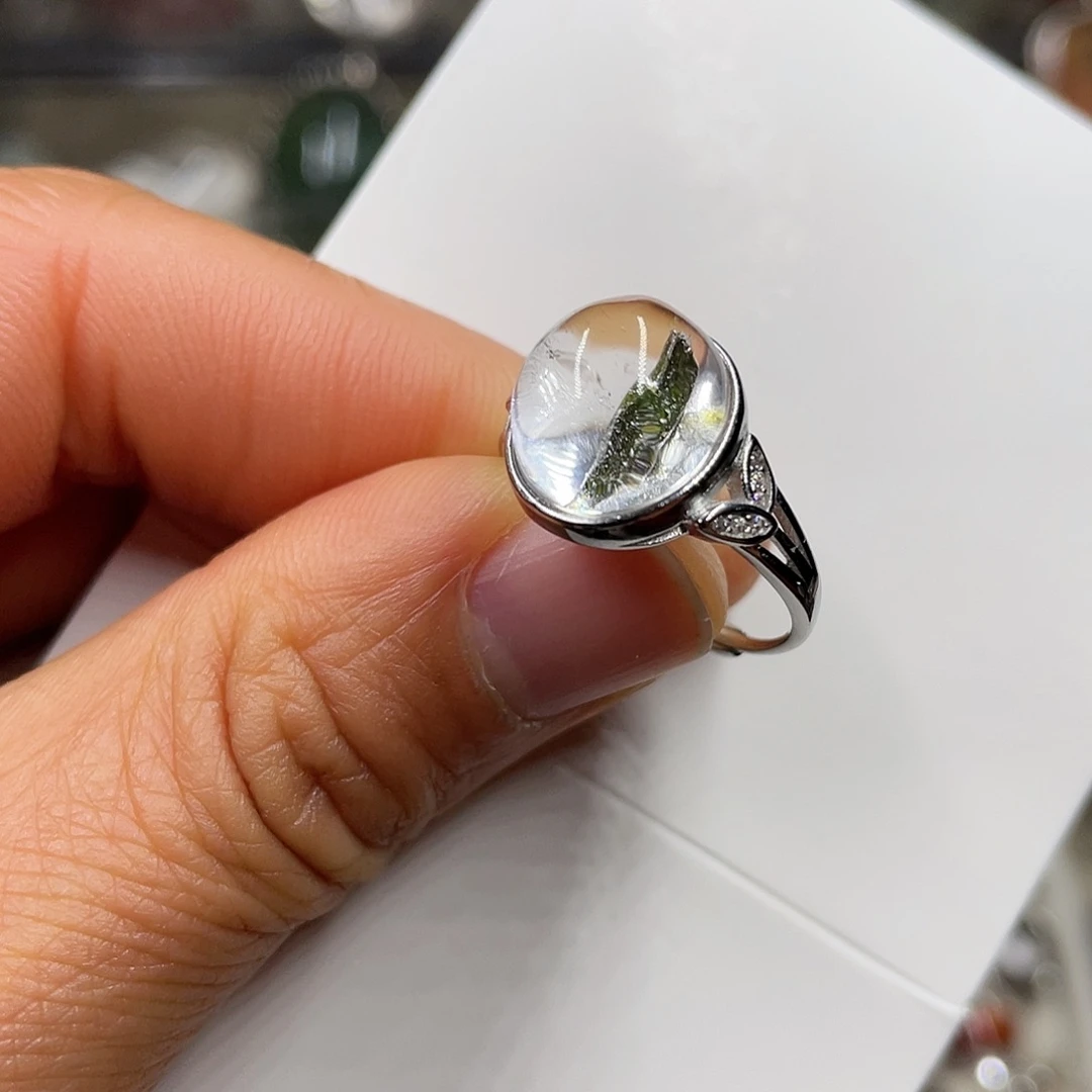 【闪购商品】水晶珠宝半成品银S925镶嵌戒指