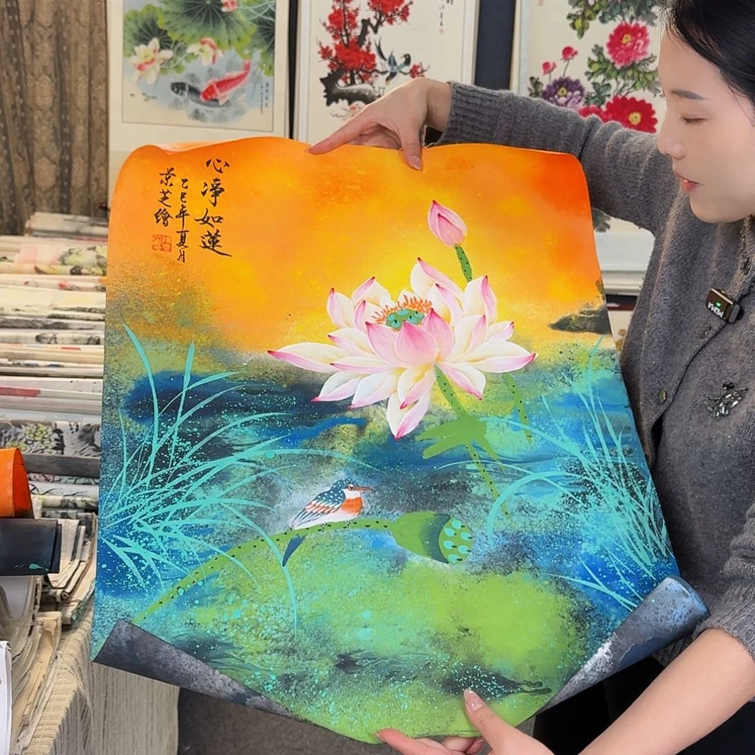 纯手绘国画作品好看