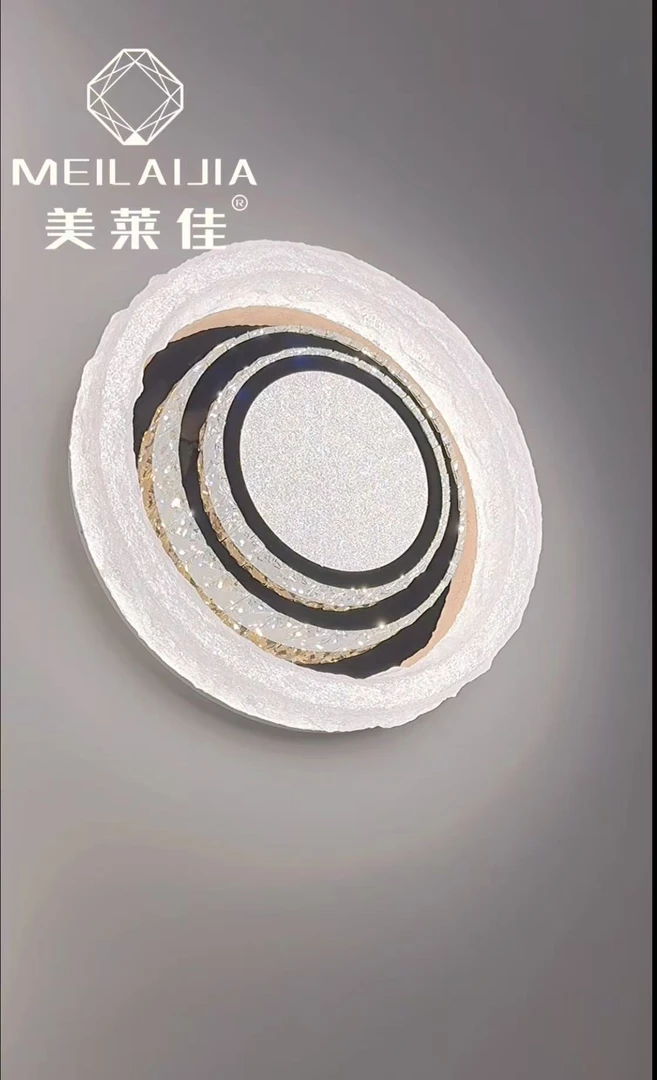 新款高端冰雪卧室灯 现代简约水晶卧室吸顶灯