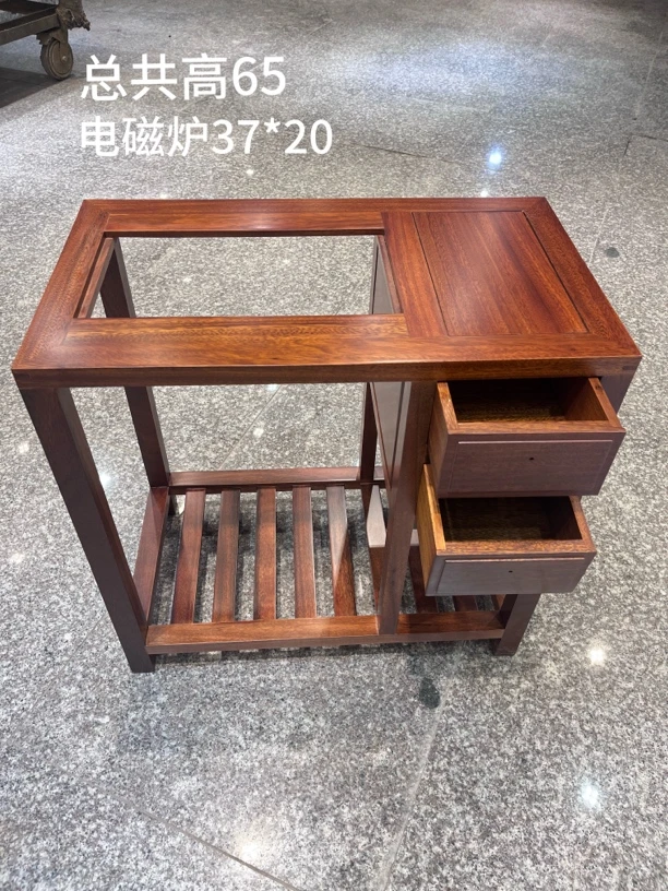 纯实木榫卯结构圆盘豆材质茶水柜【不包邮】烧水茶边柜茶柜泡茶桌