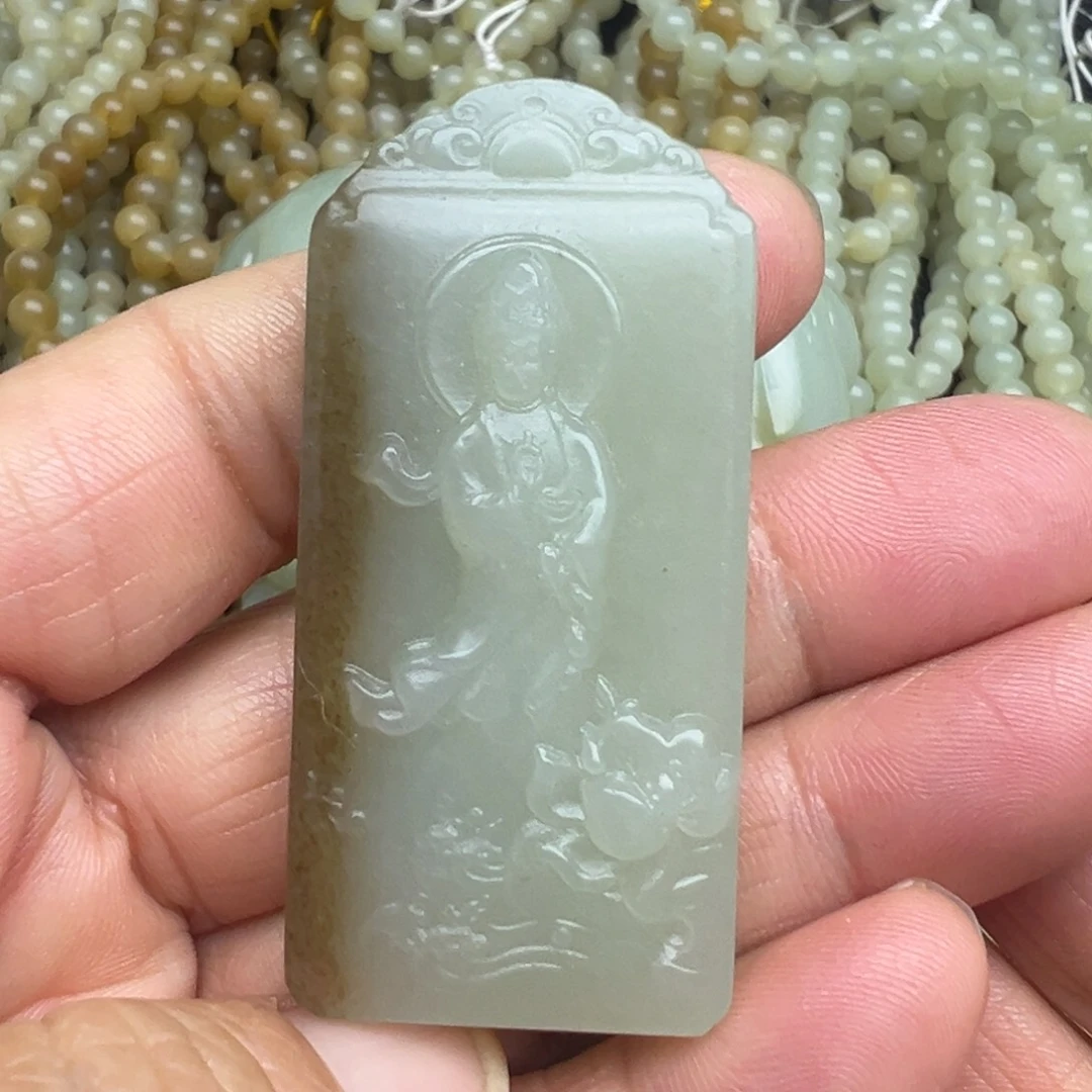 和田玉（糖玉）未镶嵌吊坠(不含链)