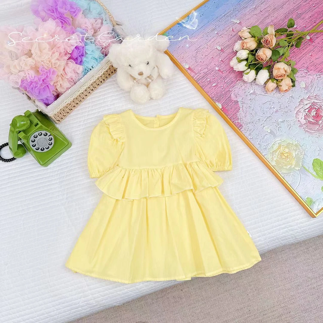 Dany.rabbit 夏款新款女童甜美泡泡袖公主连衣裙.D-CD310