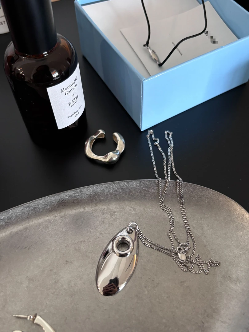 925银银制品 韩国Room小众叠戴百搭水滴项链