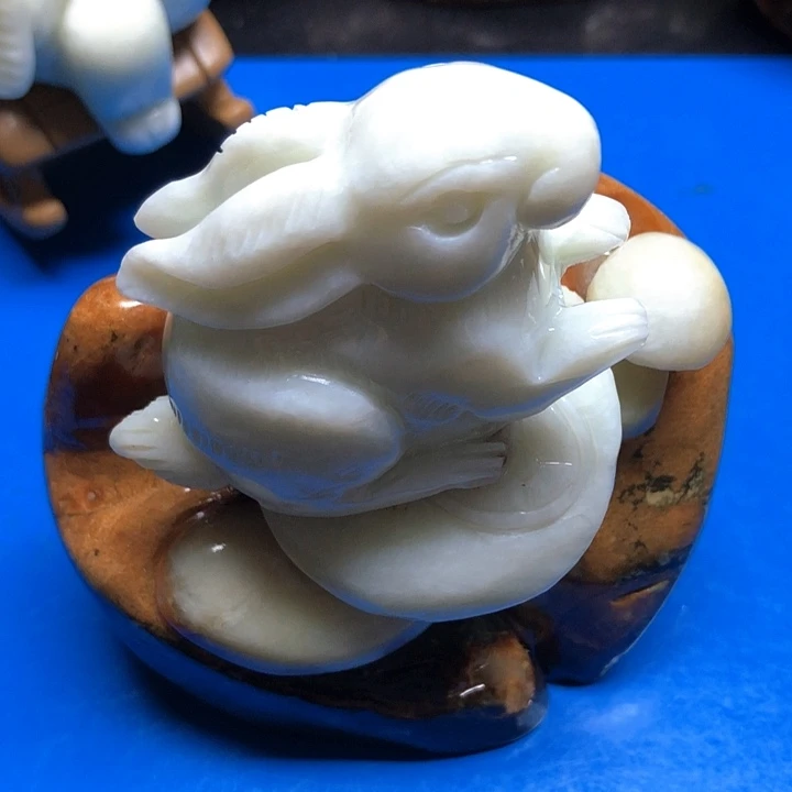 李***石材家居装饰摆件招财兔