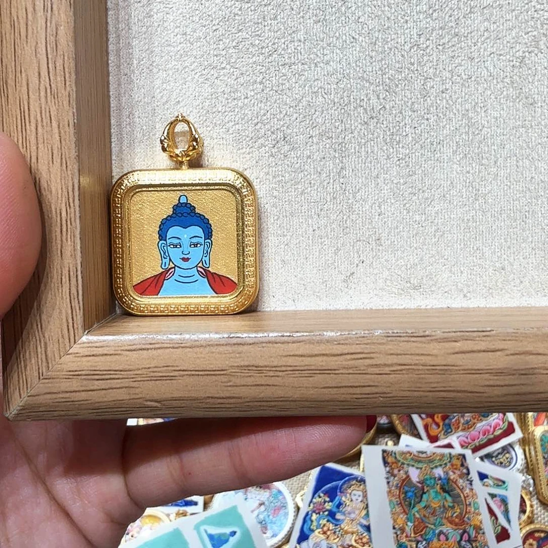 吊坠热贡纯手绘唐卡非遗文化